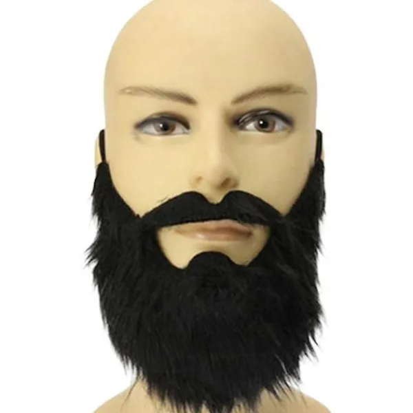 Rolig Maskerad Man Halloween Skägg Ansiktshår Förklädnad Spel Svart Mustasch Festtillbehör> Tillbehör