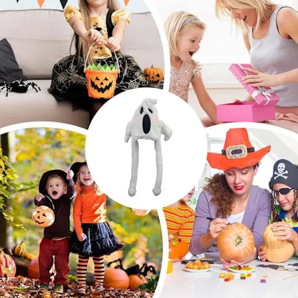 Rörliga fladdermusöron Halloween fladdermushatt, justerbar rem gotisk upplyst hatt> Huvudbonader