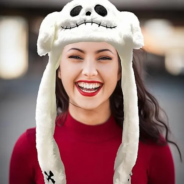 Rörliga öronhoppande hatt rolig plysch spöke hatt unisex rörliga öron> Huvudbonader