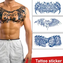 Örtjuice Tatuering Dekaler Bröst Dekaler Vattentäta Dekaler Bröst Sexig Håller Midjan Veckor U0N1> Smink