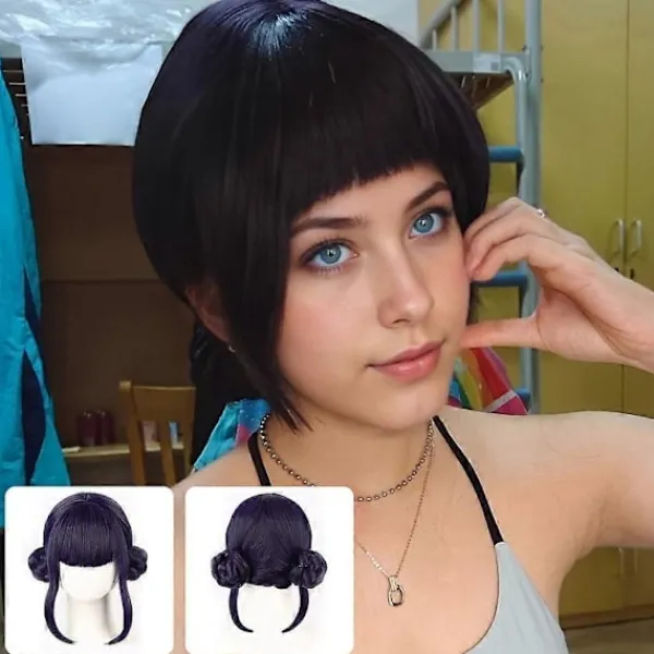 Rumi Cosplay Peruk Syntetisk Hårförlängning Hästsvans för Daglig Användning> Peruker
