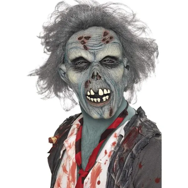Rutten zombie-mask, Huvudtäckande, latex One Size> Masker