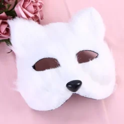 Räv Mask Dans Party Favors Mardi Gras Mask Craft Maskerad Mask Halloween Mask Prop Therian Wolf Mask Furry Mask Djur Mask Cosplay> Masker