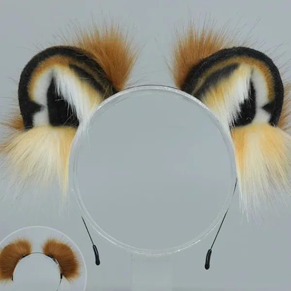 Räv Varg Björn Tiger Apa Katt Hund Öron Hårband Hårklämmor Halloween Kostymfest Tillbehör> Huvudbonader