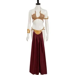 KOOLYOU Rymdtriden Fantay Prinean Leia Coplay exig lavklänning Kotym Kvinnor Förklädnad Bikini Outfit Halloween Karneval Fetdräkt Female ize> Dräkter