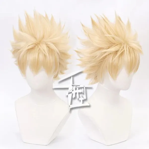 RY-Wigs My Hero Academia Bakugo Katsuki Xiaosheng Bakugo Cosplay Peruk, wz-519> Peruker