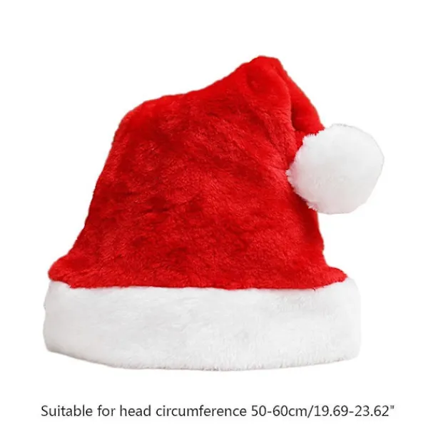 Sammet Tomteluva Unisex Bekväm Kreativ Flerfärgad Vuxen & Barn Julhatt för Julfest> Huvudbonader