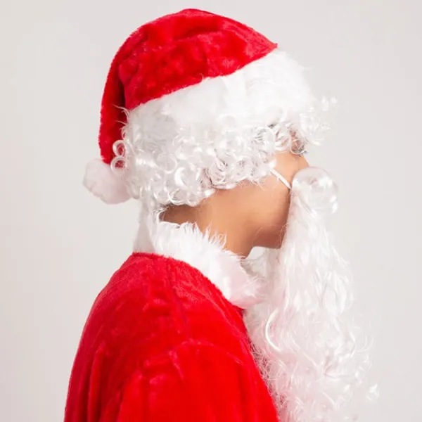 Santa Claus Fake Skägg Vit Skägg Dress Up Rekvisita> Tillbehör