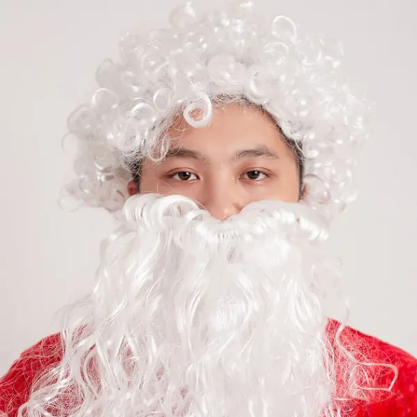 Santa Claus Fake Skägg Vit Skägg Dress Up Rekvisita> Tillbehör
