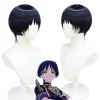 Scaramouche Genshin Impact Cosplay Kostym Peruk Hatt Komplett Set för Män Perfekt för Halloween och Anime-älskare> Peruker