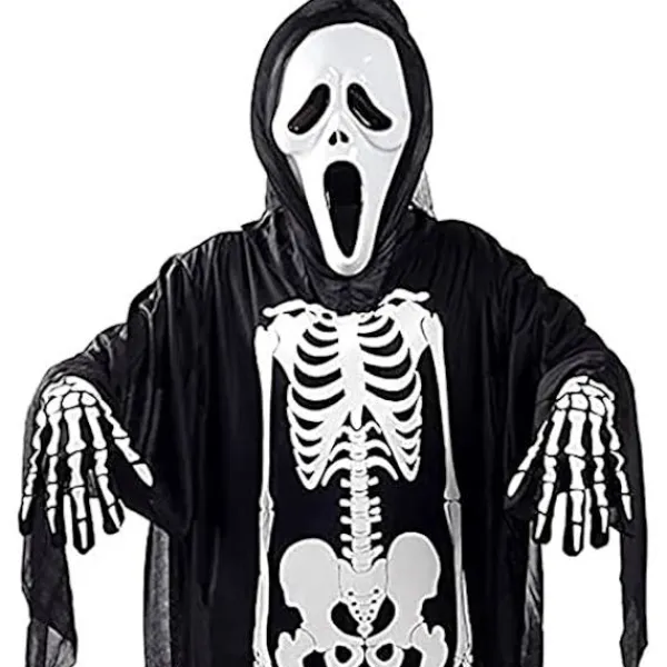Scream Mask för Halloweenkostym Tillverkad av slitstarkt hårt material för vuxna för läskig filmkostym, Ghost Face Halloween Ghost Mask, One Size> Masker