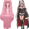 Seraph Of The End Clulu Peruk Drottning Av Cépesi Loli Grå-rosa Käkar Klämma Cos Peruk> Peruker