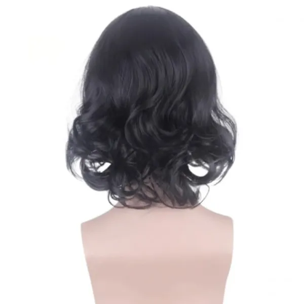 Severus Snape Svart Kort Lockig Stil Cosplay Peruk Kostymer Profes> Peruker