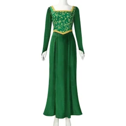 KOOLYOU Shrek Cosplay Kostym Anime Prinsessa Grön Klänning Fiona Klänning Shrek Cosplay Kostym Kvinnor Sexig Sammet Halloween Karneval Kläder wig> Peruker