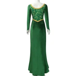 Shrek Cosplay-dräkt Anime Prinsessa Grön Klänning Fiona Klänning Shrek Cosplay-dräkt Kvinnor Sexig Sammet Halloween Karneval Kläder -FA- wig><noscript><img width=