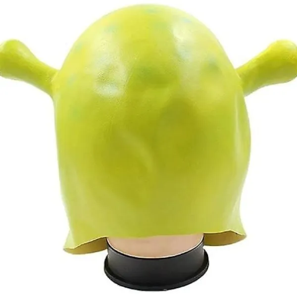 Shrek Kostym Halloween Cosplay Vuxen Hel Huvud Grön Shrek Mask Latexmasker> Masker