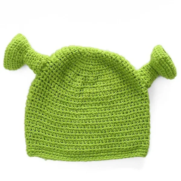Shrek-hatt för vuxna med öron - Rolig cosplay-rekvisita kostymhatt för Halloween-fest, tecknad figur huvudbonad> Huvudbonader