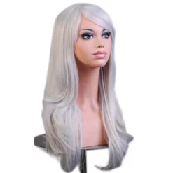 Silver Vit Peruk 70cm Cosplay Utklädnad vit> Peruker