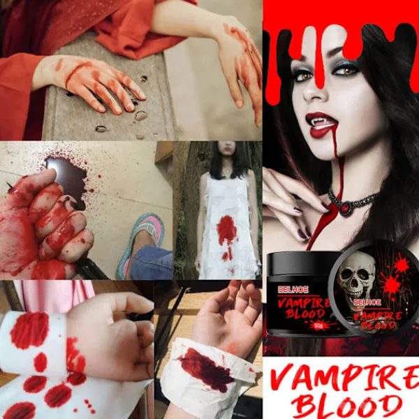 LBSS Simulering Blod Halloween Maskerad rekvisita Cosplay Klänning Fest Smink För män Kvinnor Barn> Smink