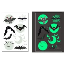 Schnapign Självlysande barntatueringar 5 ark med Halloweenmotiv><noscript><img width=
