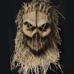 KOOLYOU Skräckmask för Halloween - Kråkskrämmasken - Kreativ Halloween-kostymhuvudbonad för Maskeradfest Cosplay Läskiga Rekvisita A> Masker