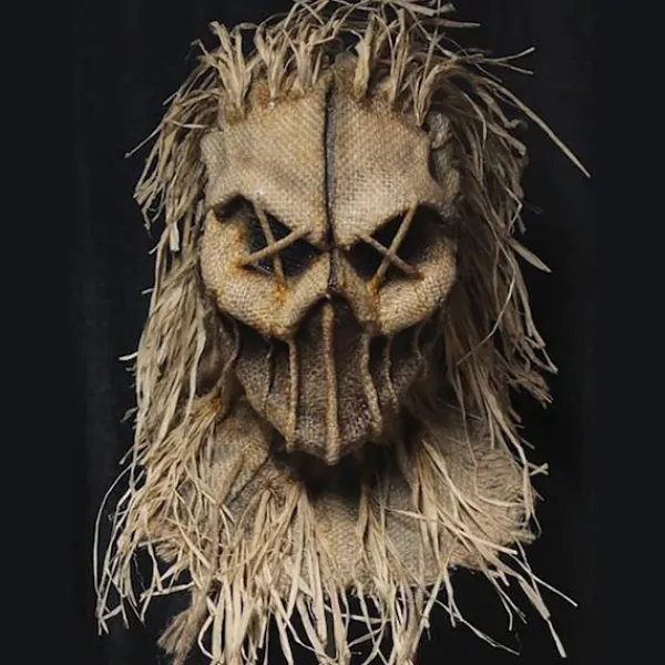 KOOLYOU Skräckmask för Halloween - Kråkskrämmasken - Kreativ Halloween-kostymhuvudbonad för Maskeradfest Cosplay Läskiga Rekvisita A> Masker