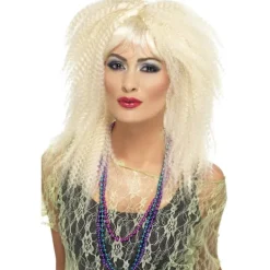 Smiffys Dam/Kvinnor 80-tals Varumärkes Krusad Peruk One Size Blond One Size> Peruker