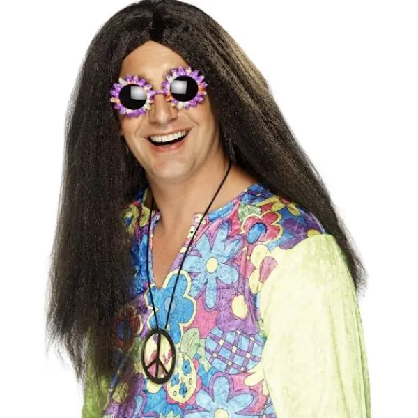 Smiffys Hippie Peruk Lång Brun One Size One Size> Peruker