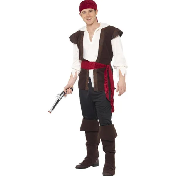 Smiffys Piratkostymset för män XL Brun XL> Dräkter