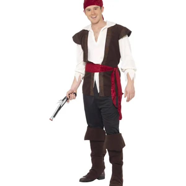 Smiffys Piratkostymset för män XL Brun XL> Dräkter