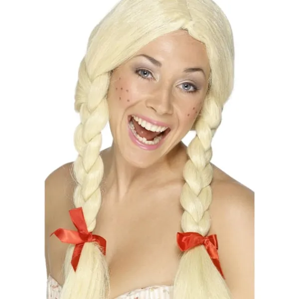 Smiffys Skolflicka Peruk One Size Blond One Size> Peruker