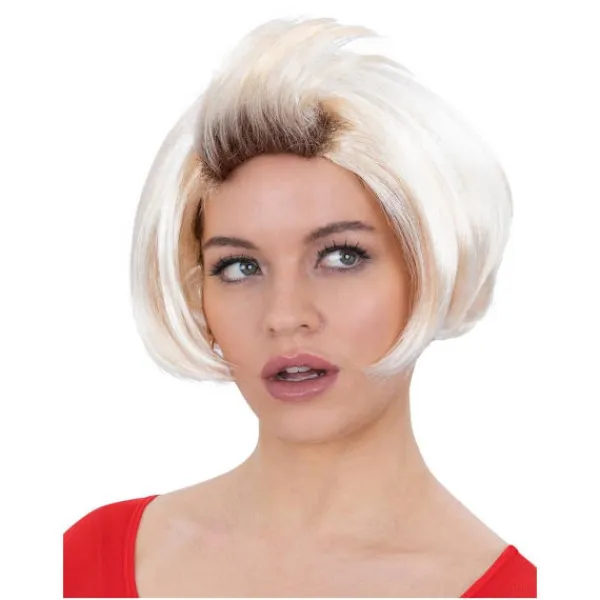 Smiffys 90-tals Mary Flick Peruk One Size Vit/Brun One Size> Peruker