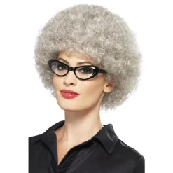 Smiffys Unisex Vuxen Granny Perm Peruk One Size Grå One Size> Peruker