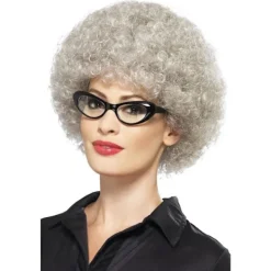 Smiffys Unisex Vuxen Granny Perm Peruk One Size Grå One Size> Peruker