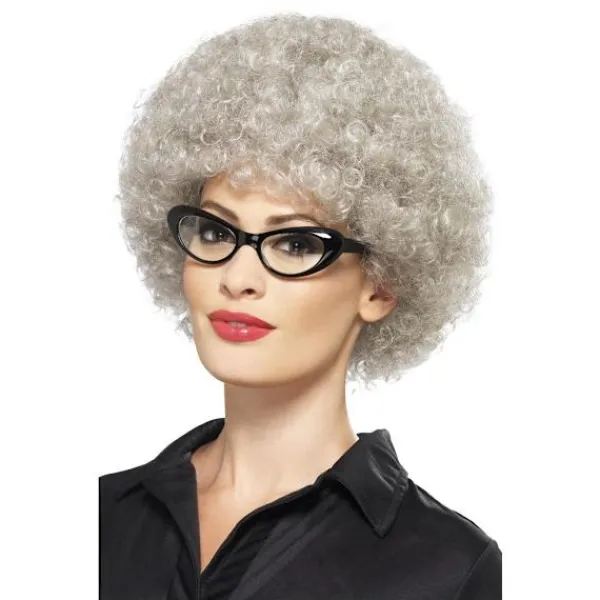Smiffys Unisex Vuxen Granny Perm Peruk One Size Grå One Size> Peruker