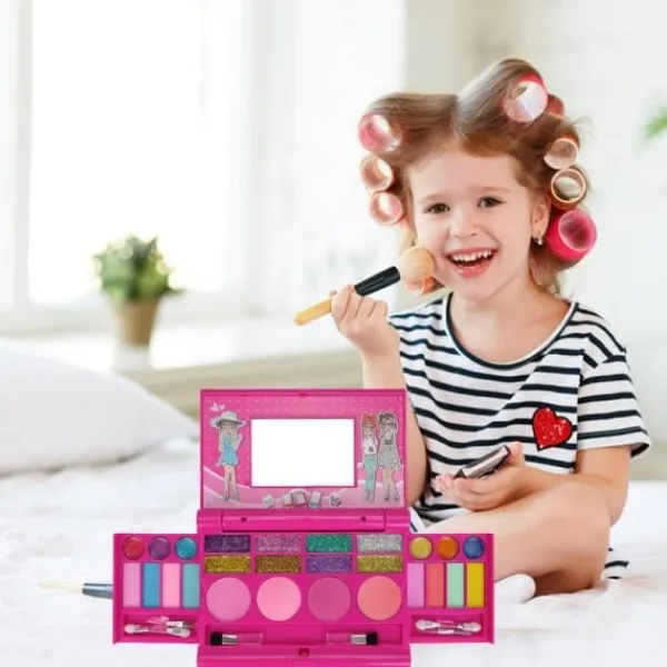 Toyz Land Smink Kit Toy Set För Flickor Bärbar Låtsas Smink Kosmetika Tillbehör För Flickor> Smink