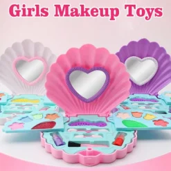 Sminkset för flickor - Barnkosmetik, Skönhetsväska, Leksakskit, Rosa, Onesize><noscript><img width=