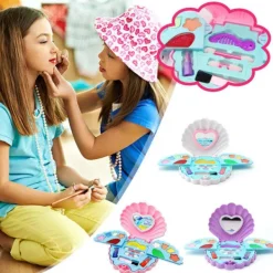 Sminkset för flickor - Barnkosmetik, Skönhetsväska, Leksakskit, Lila, One Size> Smink