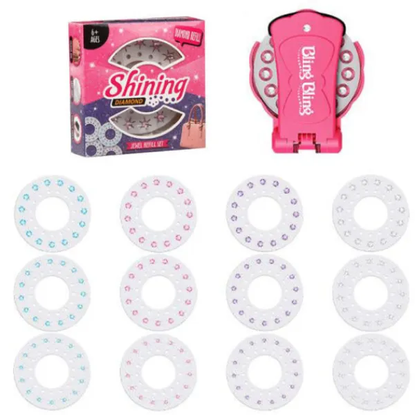 Sminkset för flickor med glittrande diamanter 1 Make Up Toy> Smink