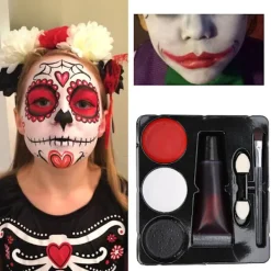 Sminkset med falskt blod Halloween Ansiktsmålningsrekvisita Kit><noscript><img width=