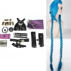 Snabb leverans ol Jinx Cosplay Kostym Uniform Utrustning eague Of egend - Perfekt kostym och peruk Kostym och Peruk-XM3- L> Dräkter
