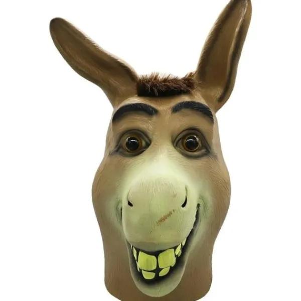 no brand Åsnemask, Halloween Shrek Åsnehuvudmask, Nyhet Deluxe Kostymfest Cosplay Latex Djurhuvudmask för vuxen> Masker