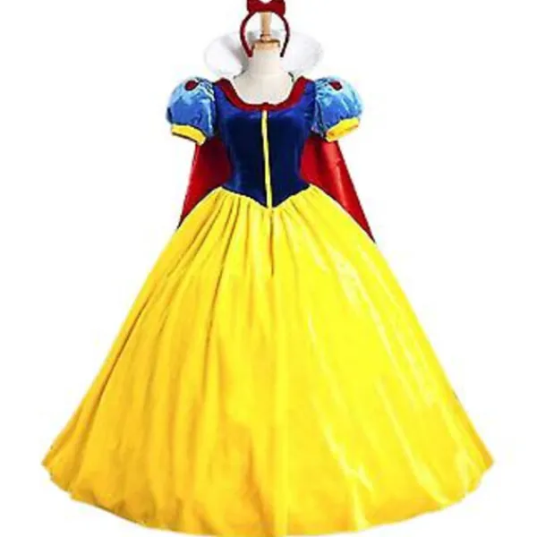 Snövit Prinsessdräkt Dam Sagoklänning Pannband Set Maskerad Halloween Karneval Party Scenkläder> Dräkter
