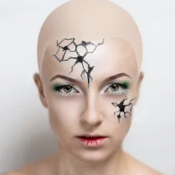 Sommarrea Latex Skalliga Huvuden för Vuxna Smink Skalligt Huvud Peruk Hatt Kostymtillbehör 4st><noscript><img width=