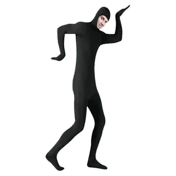 Spandex Helkroppsdräkt med Ansiktsöppning för Halloween, Häxa och Halloweenfest, Present Svart-FA- XXL-(190cm)> Dräkter