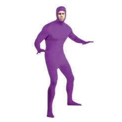 Spandex Helkroppsdräkt med Ansiktsöppning för Halloween, Häxa och Halloweenfest, Present Lila{EE} S-（150cm）> Dräkter
