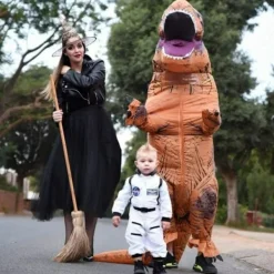 Glad Specialerbjudande! Högkvalitativ Ny Uppblåsbar T-Rex Dinosauriedräkt Halloween Maskerad för Vuxna (Brun) Brun (ca)> Dräkter