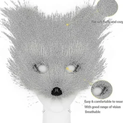 (Specialerbjudande) Konstgjord Päls Räv Svans Katt Varulv Cosplay Kostym Set Plysch Mask Fluffiga Tassar Handskar Halloween Jul Orange Orange Orange | Fyndiq><noscript><img width=