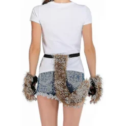 (Specialerbjudande) Konstgjord Päls Rävsvans Katt Varulv Cosplay Kostym Set Plysch Mask Fluffiga Tassar Handskar Halloween Jul Gräsgul Grass yellow Grass yellow | Fyndiq><noscript><img width=