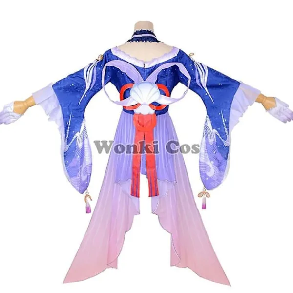 Spel Genshin Impact Sangonomiya Kokomi Cosplay Rollspelsperuk Hår Halloweenfest Rekvisita Genshin Cosplay Peruk> Peruker